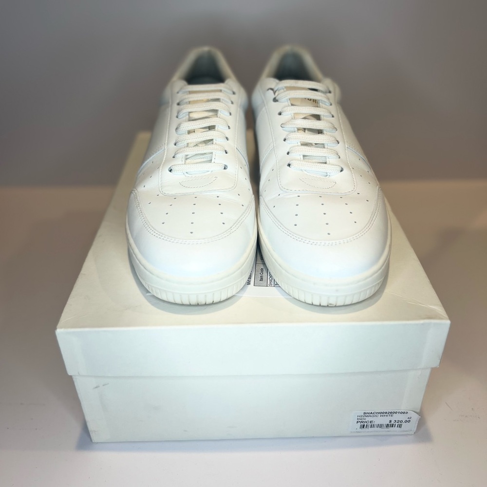 Magic White Lace Up Low Top Sneakers - Picture 2 of 10